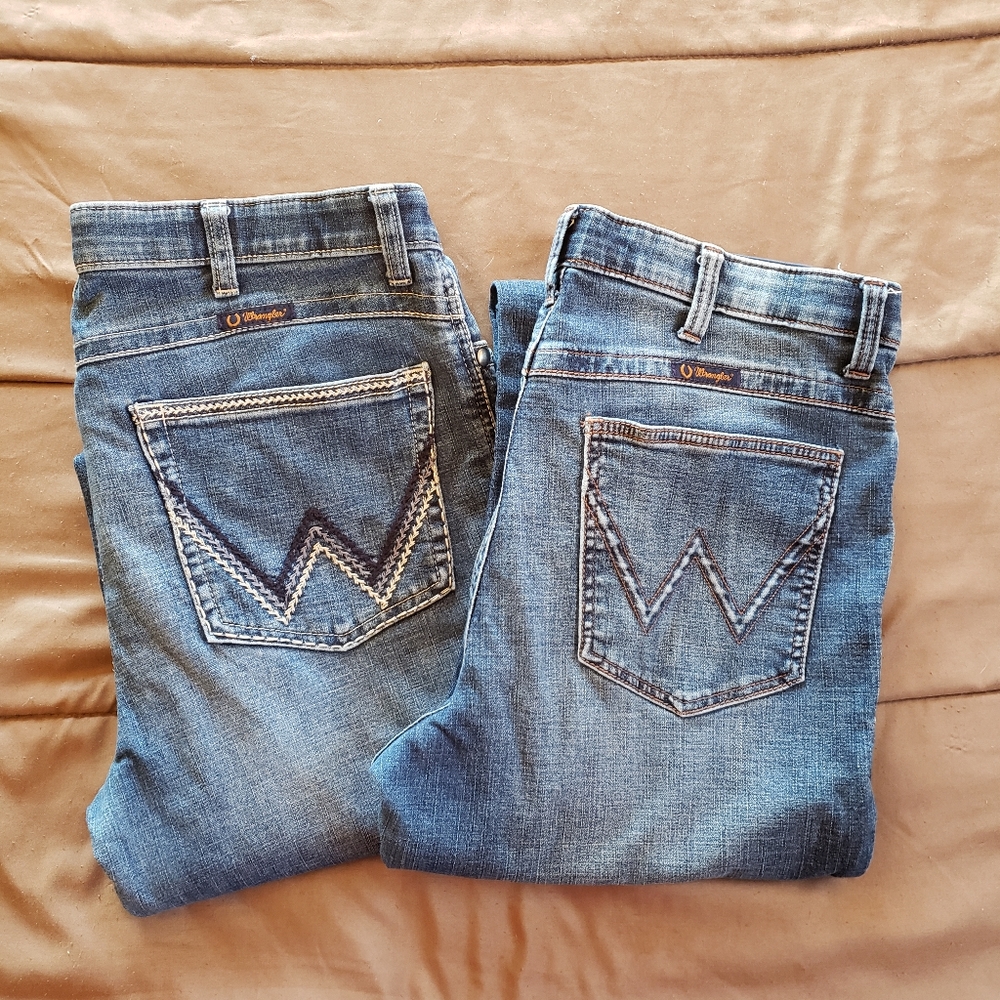 2 wrangler willow jeans sz 17